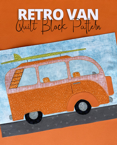 Retro Van Quilt Block PDF Pattern