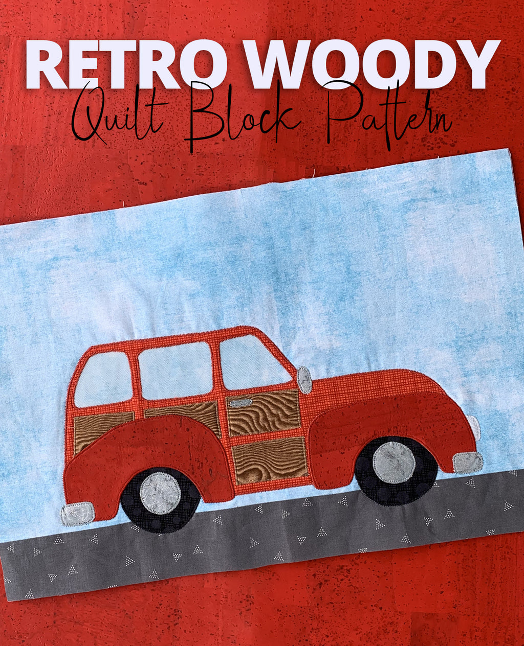 Retro Woody Quilt Block PDF Pattern