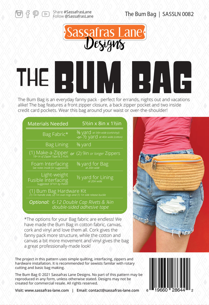 Bum Bag Pattern – Sassafras Lane Designs